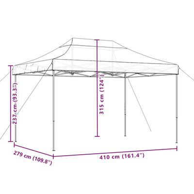 vidaXL Partyzelt Faltbar Pop-Up Orange 410x279x315 cm