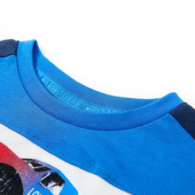 Kinder-T-Shirt Blau und Marineblau 140