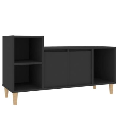 vidaXL TV-Schrank Schwarz 100x35x55 cm Holzwerkstoff