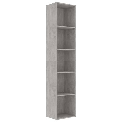 vidaXL Bücherregal Betongrau 40x30x189 cm Holzwerkstoff