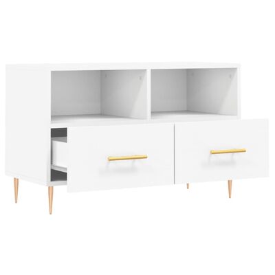 vidaXL TV-Schrank Weiß 80x36x50 cm Holzwerkstoff