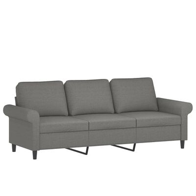 vidaXL 3-Sitzer-Sofa Dunkelgrau 180 cm Stoff