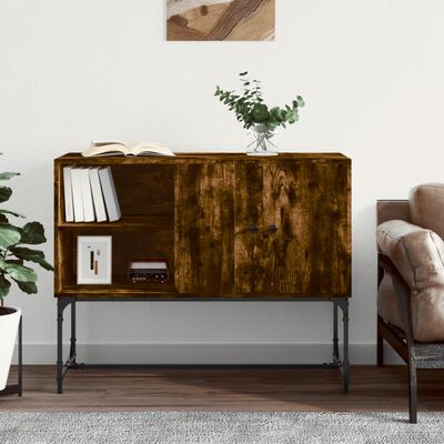 vidaXL Sideboard Räuchereiche 100x40x79,5 cm Holzwerkstoff