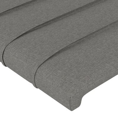 vidaXL Kopfteil mit Ohren Dunkelgrau 163x23x118/128 cm Stoff