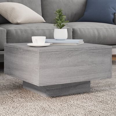 vidaXL Couchtisch Grau Sonoma 55x55x31 cm Holzwerkstoff