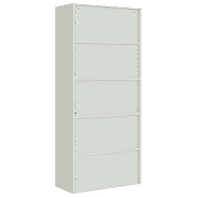 vidaXL Aktenschrank Hellgrau 90x40x240 cm Stahl