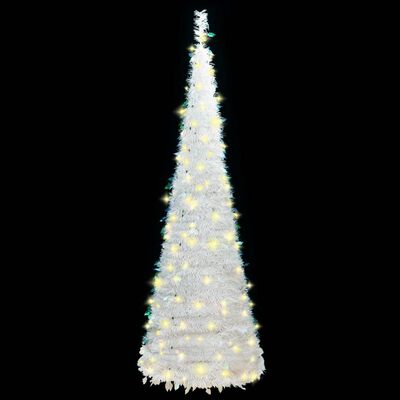 vidaXL Pop-Up-Weihnachtsbaum Künstlich 100 LEDs Weiß 150 cm