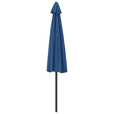 vidaXL Balkon-Sonnenschirm Alu-Mast Blau 300x155x223cm Halbrund