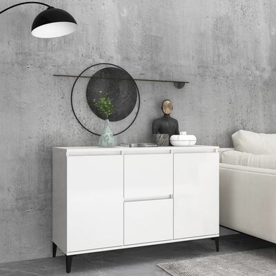 vidaXL Sideboard Hochglanz-Weiß 104x35x70 cm Holzwerkstoff