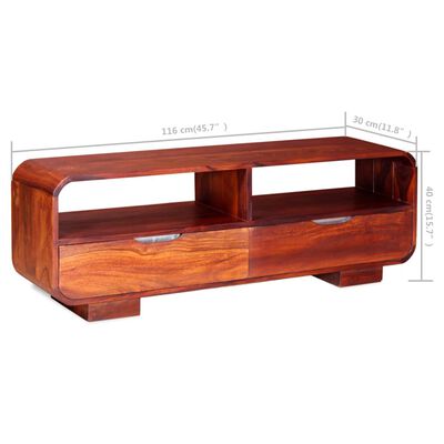 vidaXL TV-Schrank Massivholz Palisander 116x30x40 cm