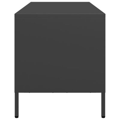 vidaXL TV-Schrank Schwarz 68x39x43,5 cm Kaltgewalzter Stahl