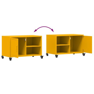 vidaXL TV-Schrank Senfgelb 68x39x43,5 cm Stahl