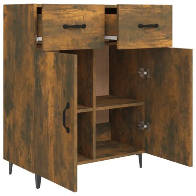 vidaXL Sideboard Räuchereiche 69,5x34x90 cm Holzwerkstoff