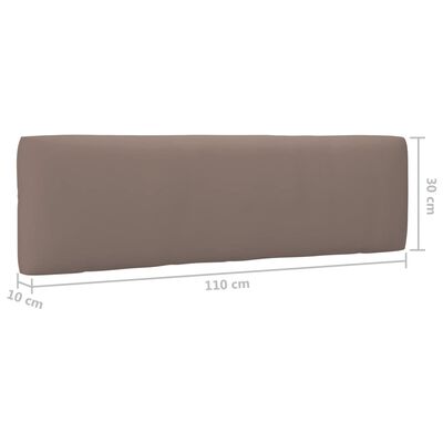 vidaXL Outdoor-Mittelsofa Paletten Kiefernholz Imprägniert Weiß