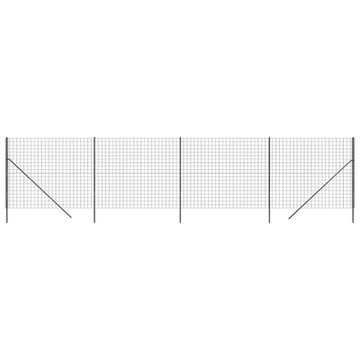 vidaXL Maschendrahtzaun Anthrazit 1,4x10 m Verzinkter Stahl