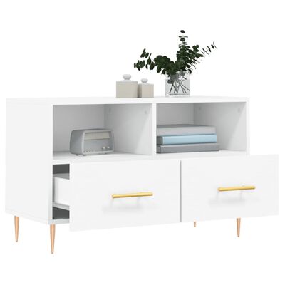 vidaXL TV-Schrank Weiß 80x36x50 cm Holzwerkstoff