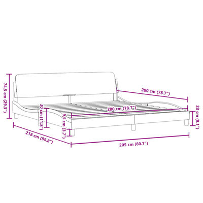 vidaXL Bettgestell mit Kopfteil Schwarz 200x200 cm Samt