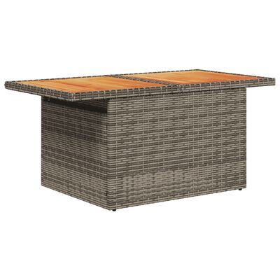 vidaXL 11-tlg. Garten-Sofagarnitur mit Kissen Grau Poly Rattan