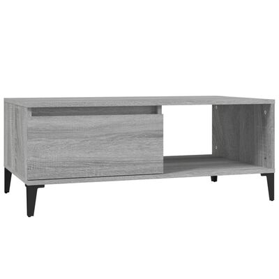 vidaXL Couchtisch Grau Sonoma 90x50x36,5 cm Holzwerkstoff