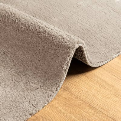 vidaXL Teppich HUARTE Kurzflor Weich und Waschbar Sandfarben 100x200cm