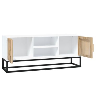 vidaXL TV-Schrank Weiß 105x30x45 cm Holzwerkstoff und Eisen