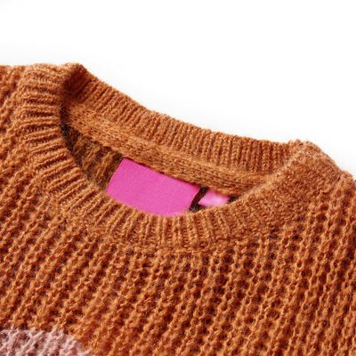 Kinderpullover Gestrickt Cognac 140