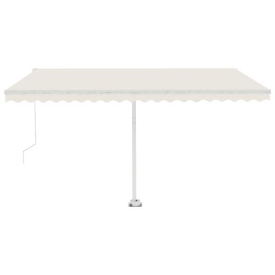 vidaXL Standmarkise Manuell Einziehbar 400x300 cm Creme