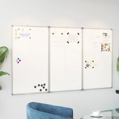 vidaXL Magnetisches Whiteboard Klappbar 120x100x1,7 cm Aluminium