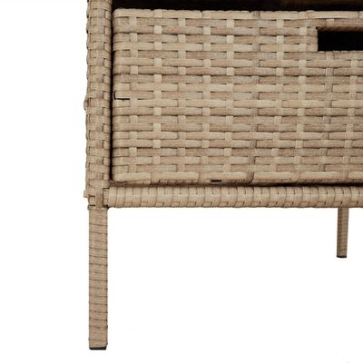 vidaXL Gartenschrank Beige 55x59x80 cm Poly Rattan