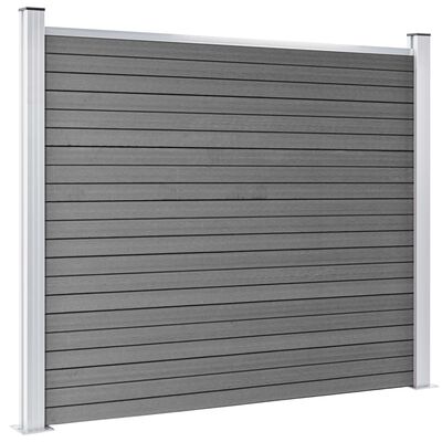 vidaXL Zaunelement Set WPC 699x146 cm Grau