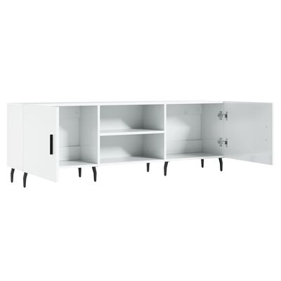 vidaXL TV-Schrank Hochglanz-Weiß 150x30x50 cm Holzwerkstoff