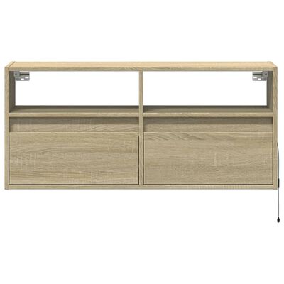 vidaXL TV-Wandschrank mit LED-Beleuchtung Sonoma-Eiche 100x31x45 cm