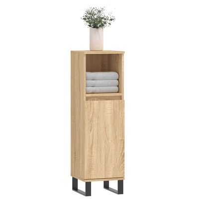 vidaXL Badschrank Sonoma-Eiche 30x30x100 cm Holzwerkstoff