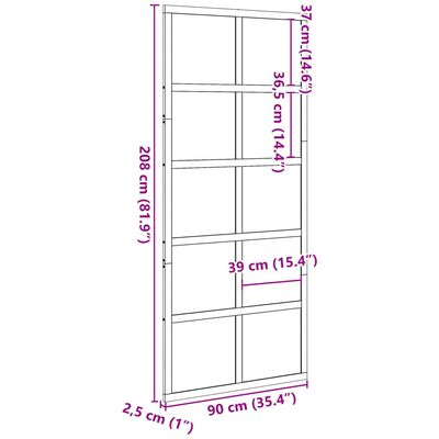 vidaXL Scheunentür Weiß 90x208 cm Massivholz Kiefer