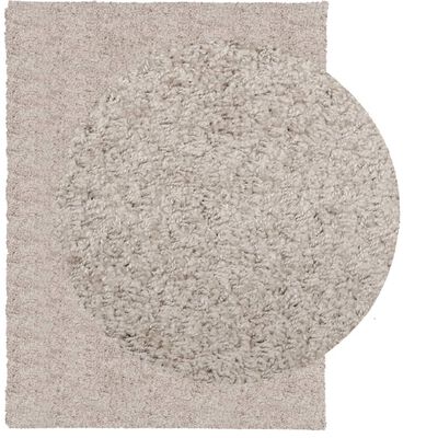 vidaXL Teppich Shaggy Hochflor Modern Beige 300x400 cm