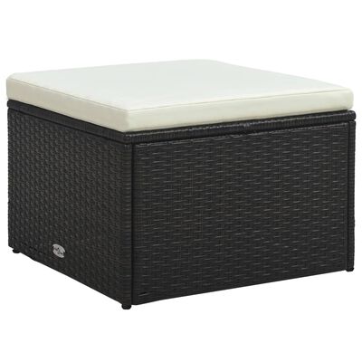 vidaXL 4-tlg. Garten-Lounge-Set mit Kissen Poly-Rattan Braun