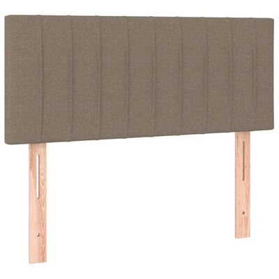 vidaXL Boxspringbett mit Matratze & LED Taupe 120x200 cm Stoff