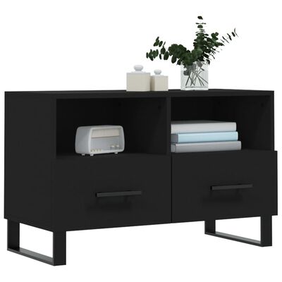 vidaXL TV-Schrank Schwarz 80x36x50 cm Holzwerkstoff