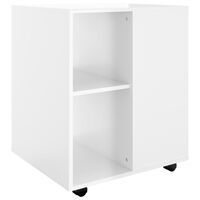 vidaXL Rollschrank Hochglanz-Weiß 60x53x72 cm Holzwerkstoff