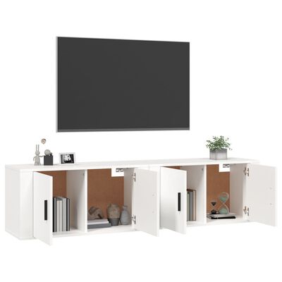 vidaXL TV-Wandschränke 2 Stk. Weiß 80x34,5x40 cm