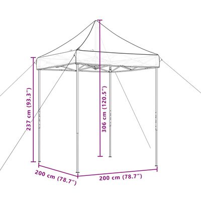 vidaXL Partyzelt Faltbar Pop-Up Braun 200x200x306 cm