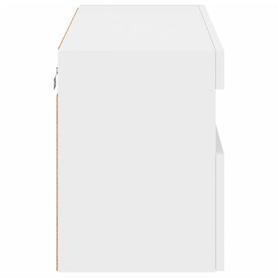 vidaXL TV-Wandschrank mit LED-Leuchten Weiß 80x30x40 cm