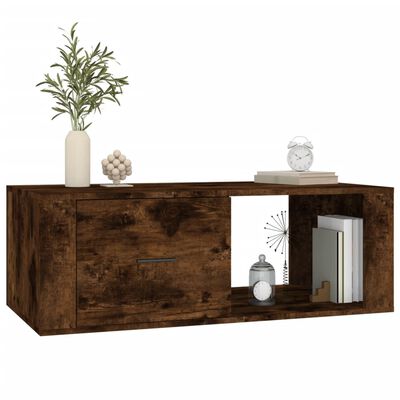 vidaXL Couchtisch Räuchereiche 100x50,5x35 cm Holzwerkstoff