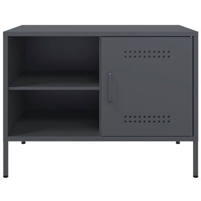 vidaXL TV-Schrank Anthrazit 68x39x50,5 cm Stahl