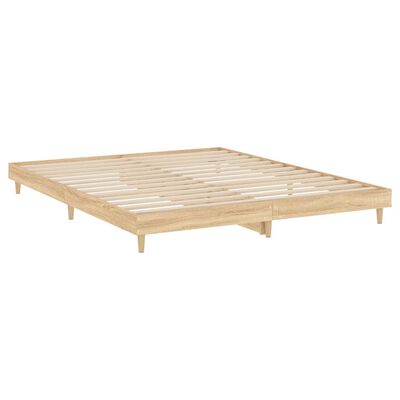 vidaXL Bettgestell ohne Matratze Sonoma-Eiche 140x200 cm Holzwerkstoff