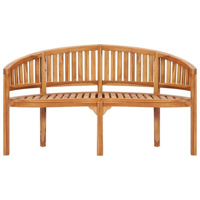 vidaXL Bananenbank 151 cm Massivholz Teak