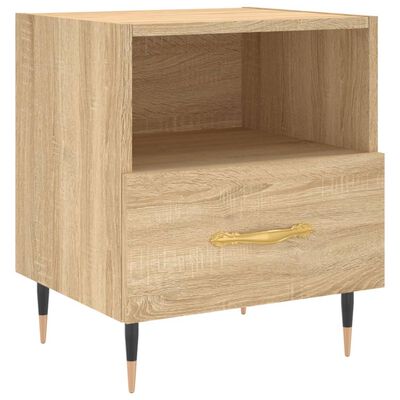 vidaXL Nachttische 2 Stk. Sonoma-Eiche 40x35x47,5 cm Holzwerkstoff