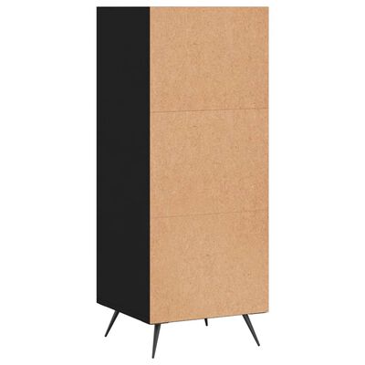 vidaXL Regalschrank Schwarz 34,5x32,5x90 cm Holzwerkstoff