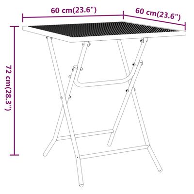 vidaXL 5-tlg. Garten-Essgruppe Streckmetall Anthrazit