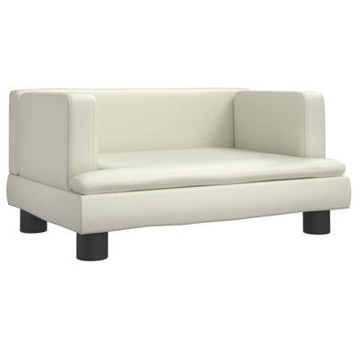 vidaXL Kindersofa Creme 60x40x30 cm Kunstleder